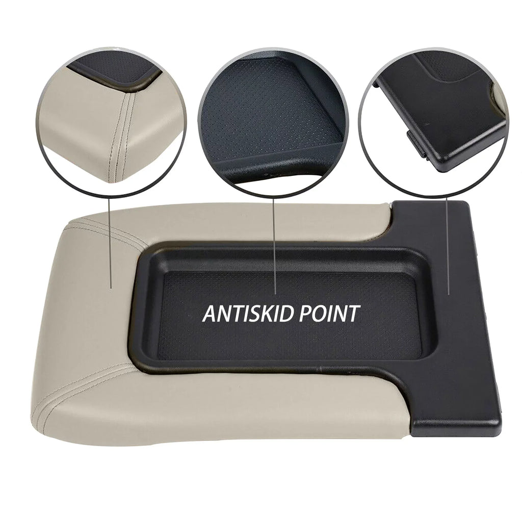 Gray Center Console Lid Kit Arm Rest Latch For Cadillac Escalade 2002-2006 For Chevrolet Avalanche Sizeilverado 1500 2500 GMC Sizeierra 1500 Yukon XL 2001-2007