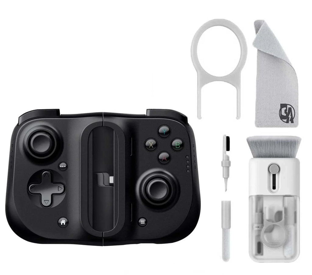 Razer - Kishi - Gaming Controller for iOSize - Black With Cleaning Electric kit Bolt Axtion Bundle Used