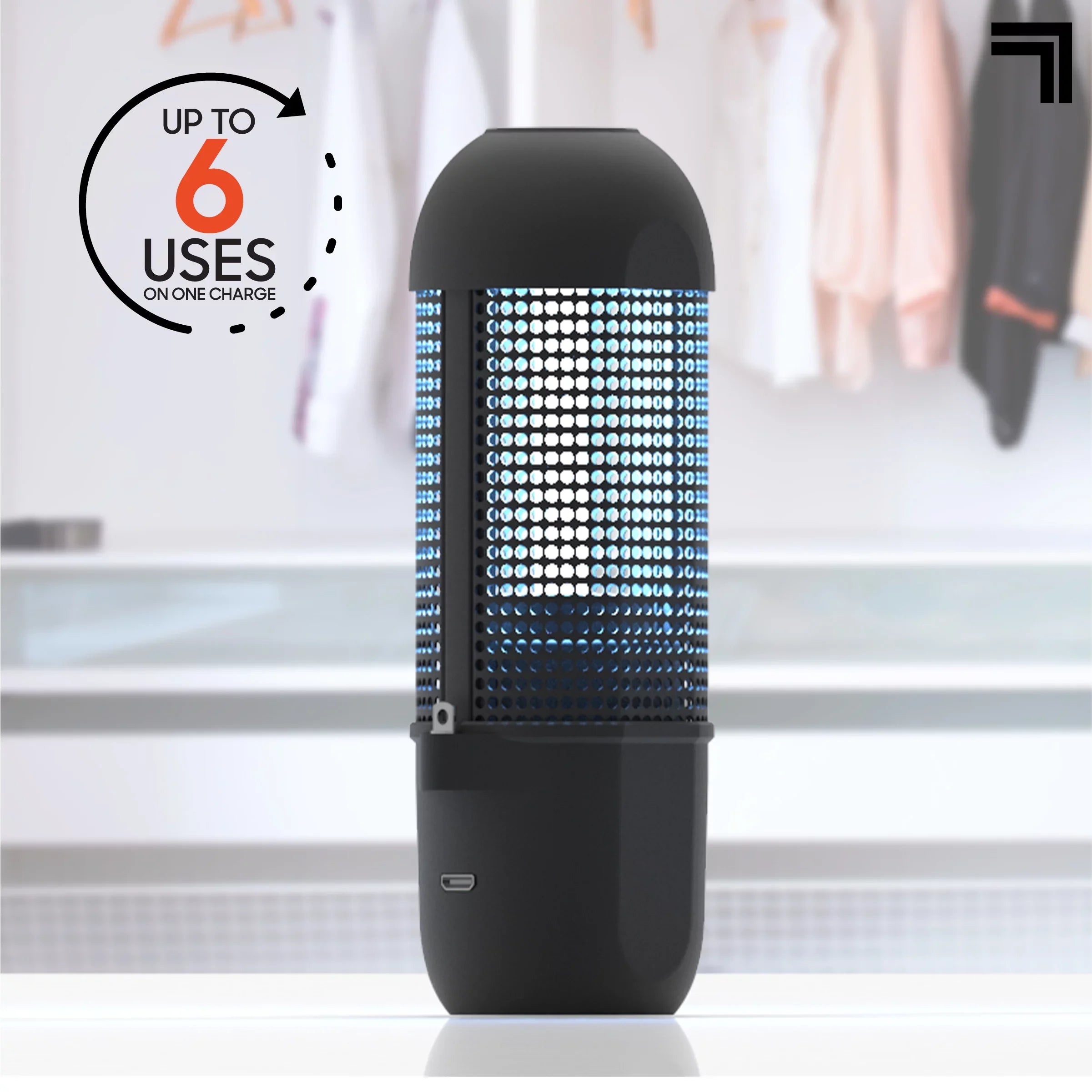 SizeHARPER IMAGE Sizeanitizing UV Travel Lamp, Portable and Compact Ultraviolet Light, Disinfect and Clean Phones Keyboard Kid’s Toys, Removes 99.9% of Germs and Bacteria, No Residue or Sizeurface Damage