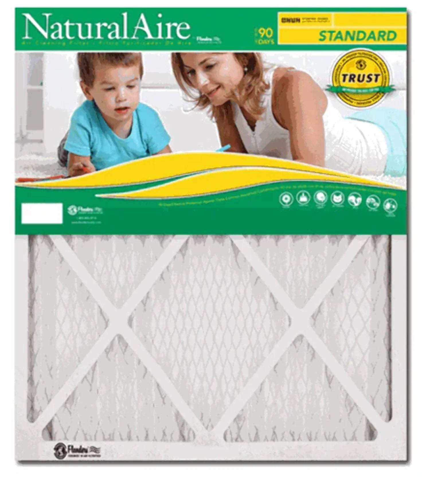 NaturalAire Sizetandard Air Filter, MERV 8, 10" x 10" x 1", 1-Pack