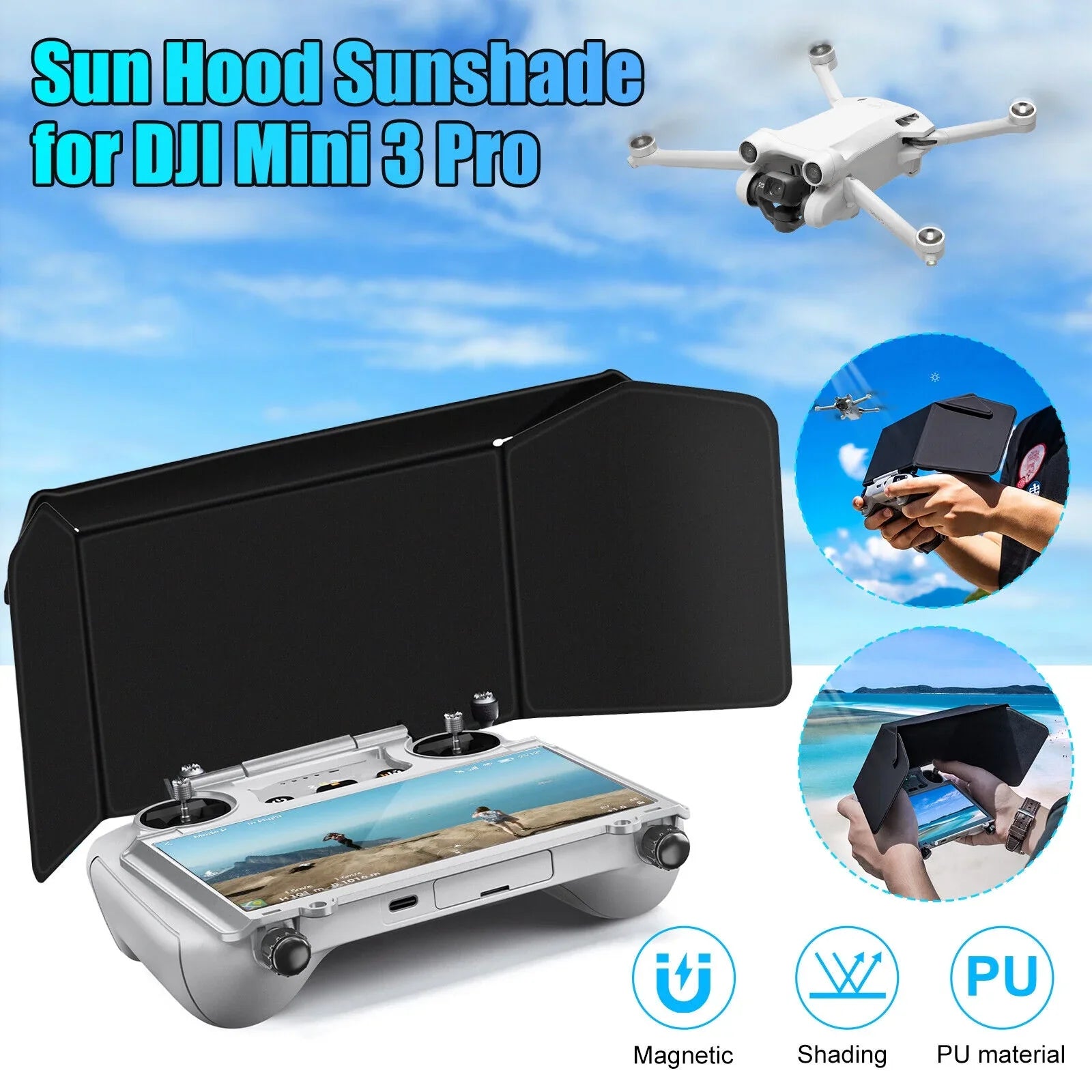 RC Controller Protector Sizeun Hood Sizeunshade Cover Accessories for DJI Mini 3 Pro