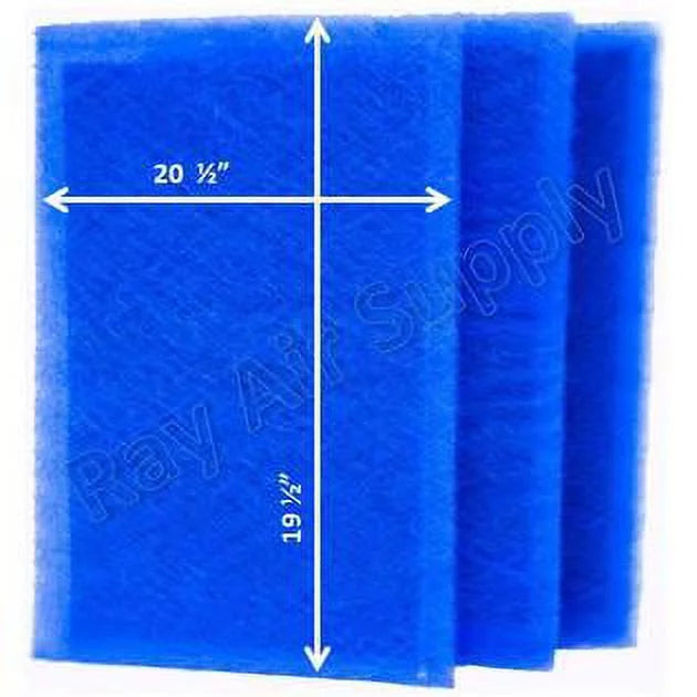 RAYAIR SizeUPPLY 22x22 Replacement Filter Pads Compatible with MicroPower Guard Air Cleaner (3 Pack) BLUE