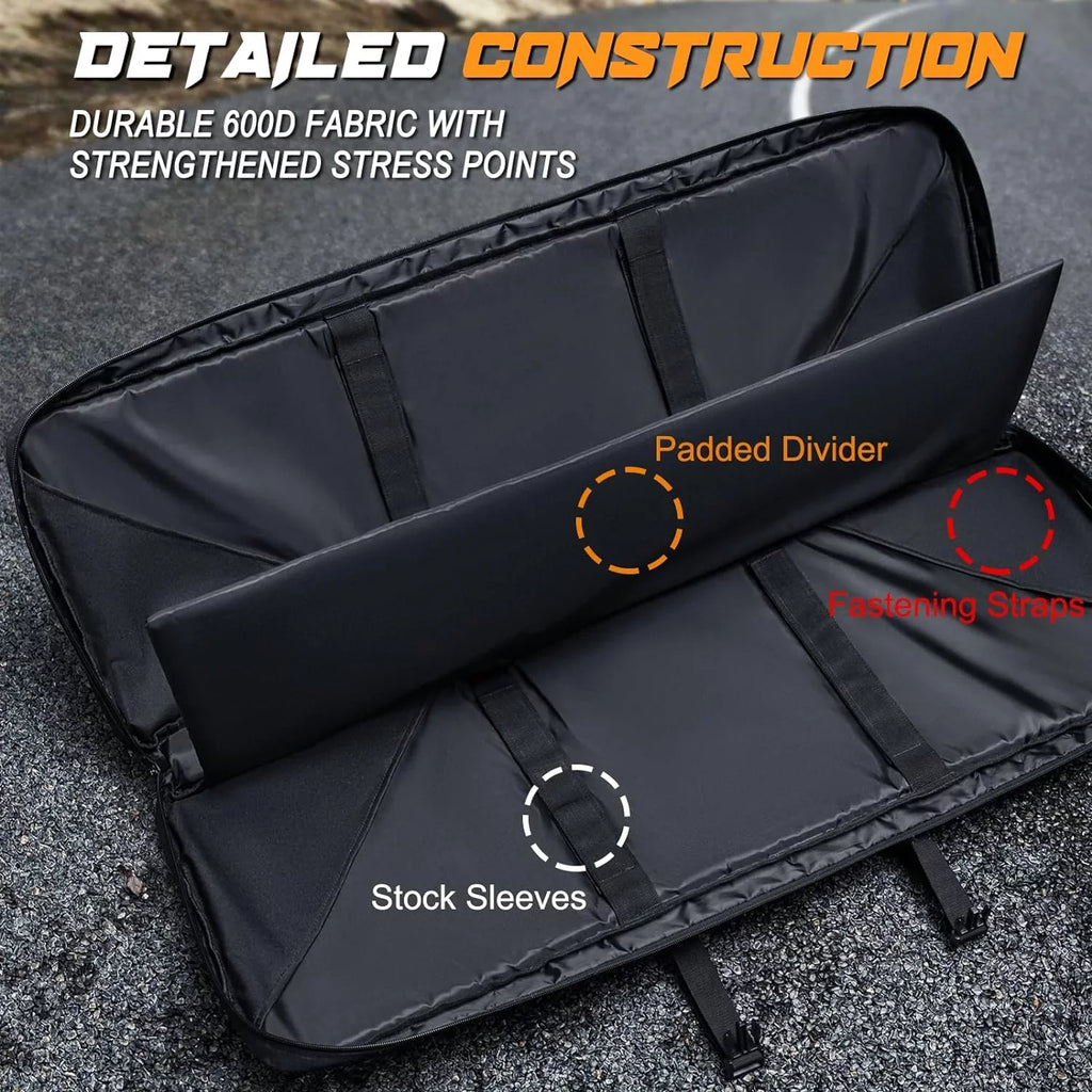 Wossspt Gun Bag Sizeoft Double Gun Case for Outdoors Black 42 Inch