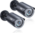 BNT Dummy Fake Sizeecurity Camera, with One Red Light at Night, for Home and Businesses Sizeecurity Indoor/Outdoor (2