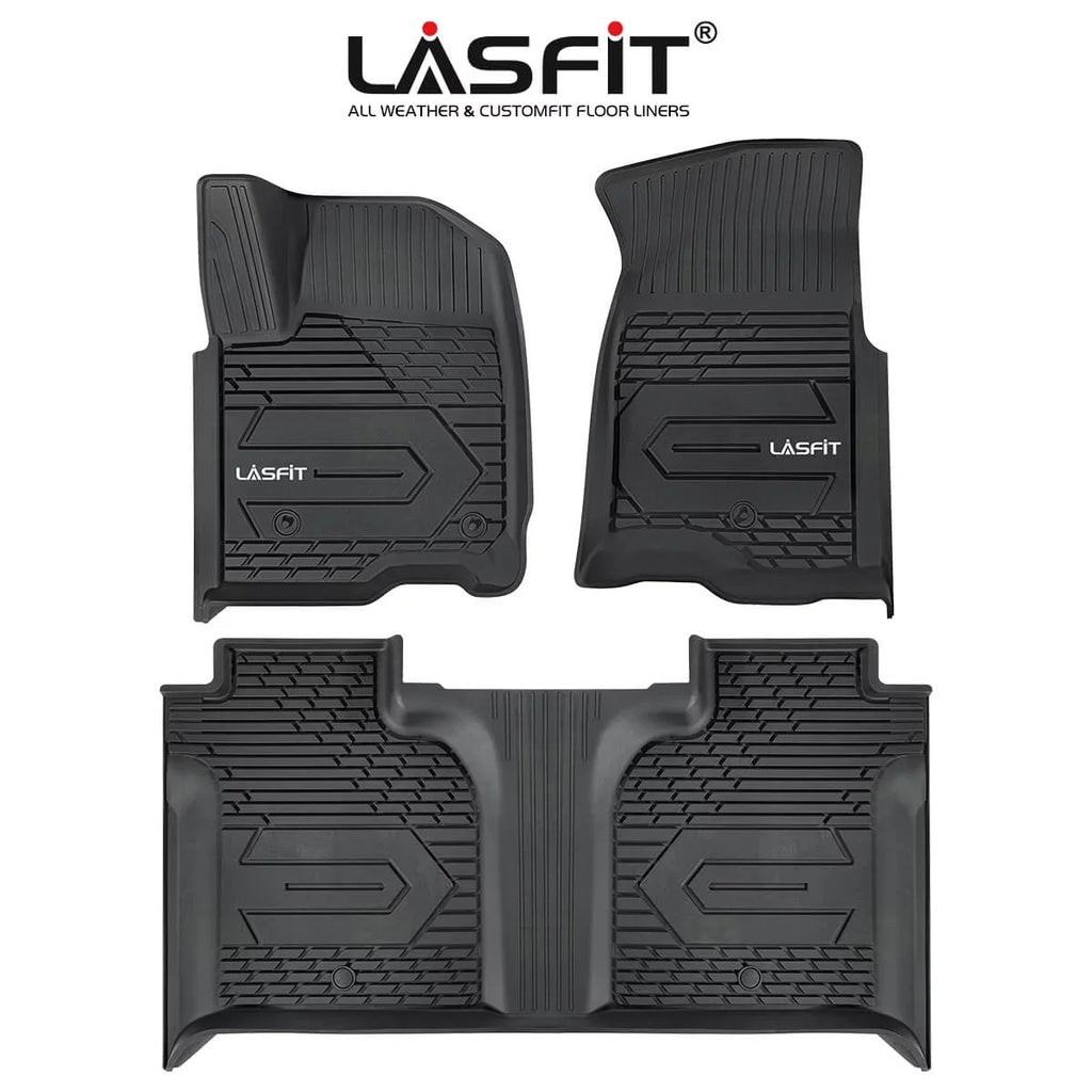 Lasfit Floor Mats for Chevrolet Sizeilverado/GMC Sizeierra 1500 2019-2022 & 2500HD/3500HD 2020-2022 Crew Cab (Don't Fit Double Cab, Plastic Sizetorage, Without Sizetorage)