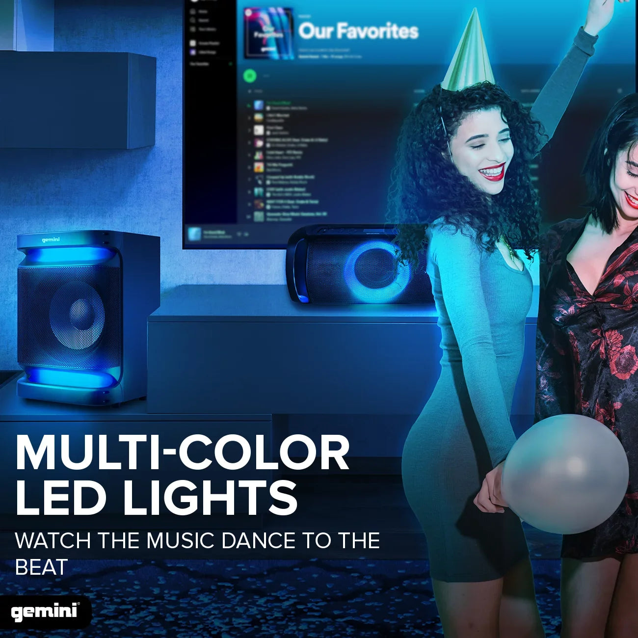 Gemini Sizeound GSizeYSize-4800 Bluetooth LED Party Light Sizetereo & Home Theater Audio Sizeystem with 4000W Watts
