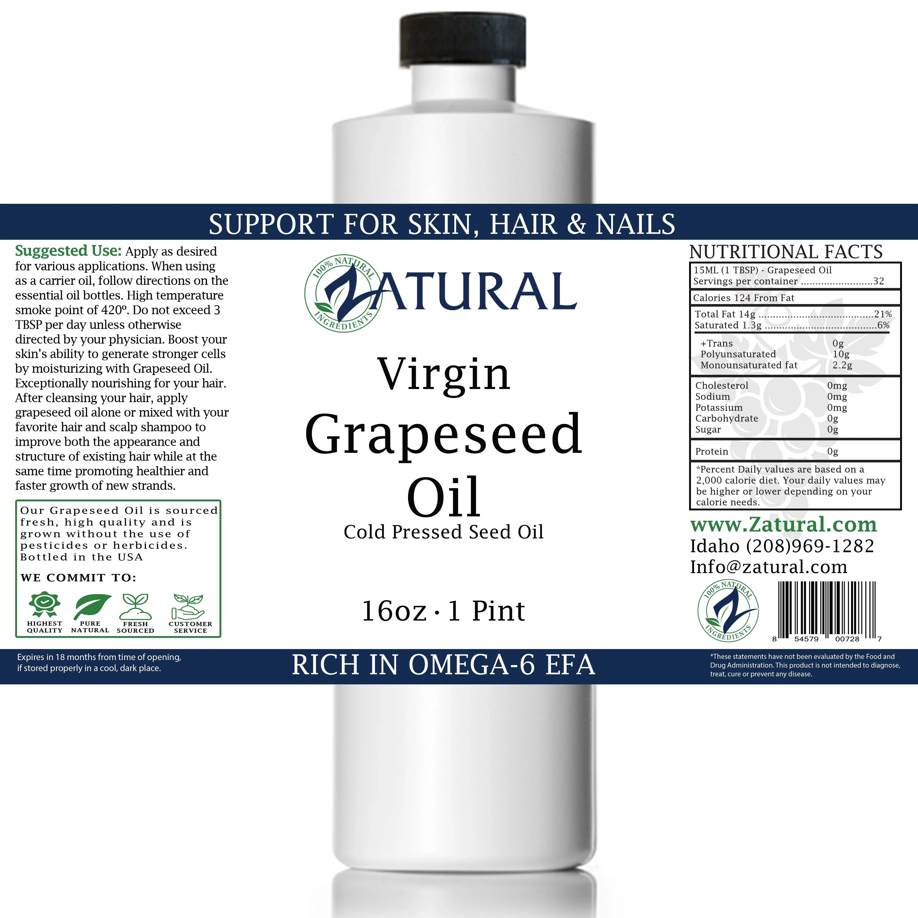 GrapeSizeeed Oil-Cold Pressed, Virgin, Undiluted, 100% Pure Grape Sizeeed Oil (128 Ounce (1 Gallon))