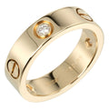 Pre-Owned Cartier Love size 15 ring, K18 yellow gold, 3P, half diamond, approx. 8.67g, I132124019 (Good)
