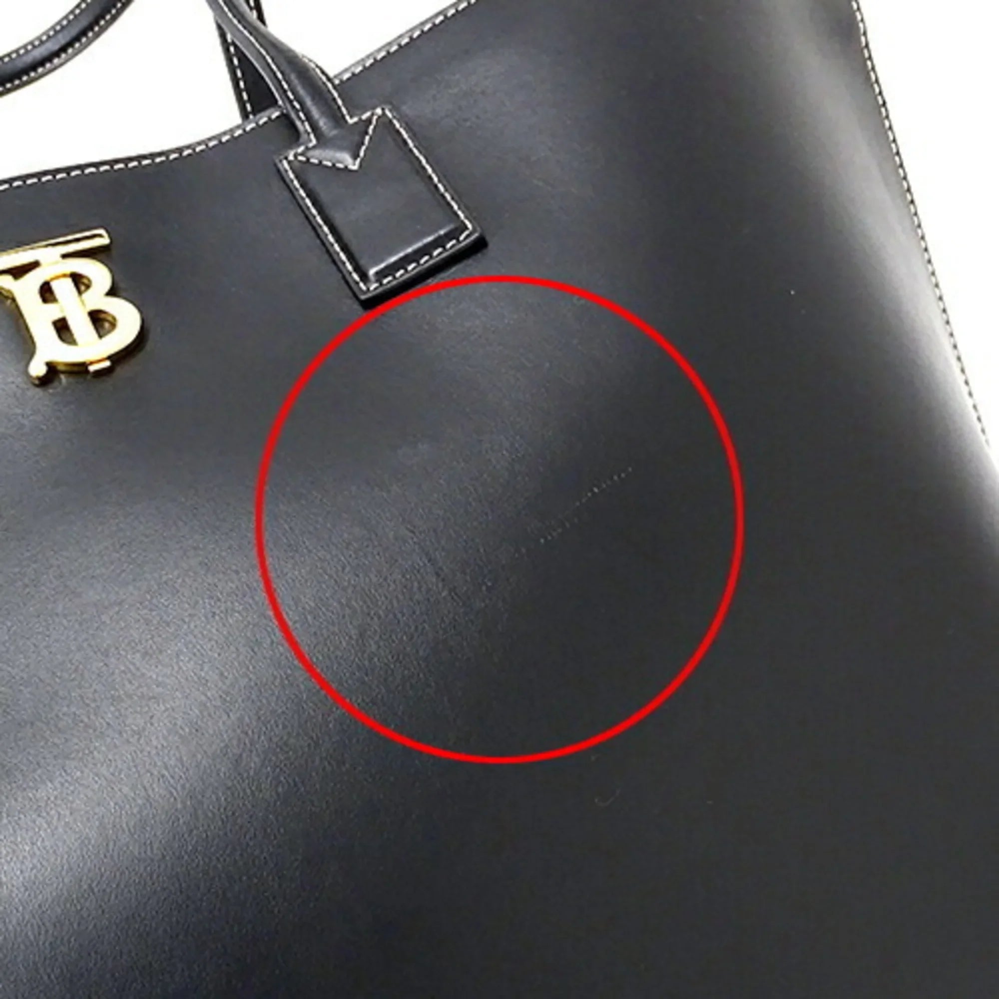 Pre-Owned Burberry BURBERRY bag ladies tote shoulder leather black 8052726 (Good)