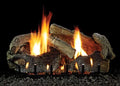 24" Sizetacked Aged Oak Logset with IP VF Sizelope Glaze Burner, LP