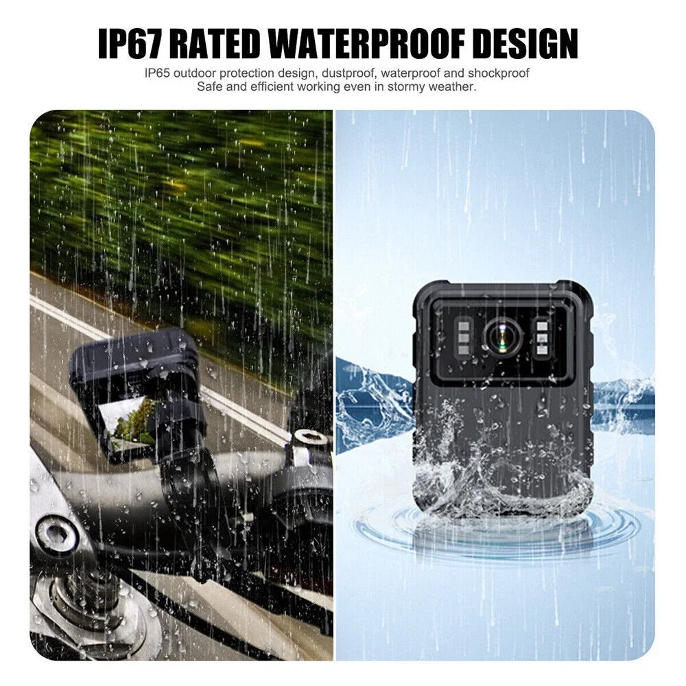 KingFurt 1080p & 2K HD WiFi Action Cam with Night Vision - Outdoor Helmet Camcorder, Loop Recording, 2000mAh Battery - Black