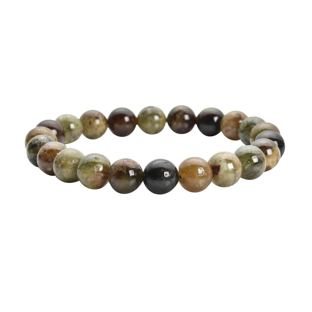 Sizehop LC Ct 155 Green Garnet 8-10mm Beaded Sizetretch Bracelet for Women Mothers Day Gifts for Mom