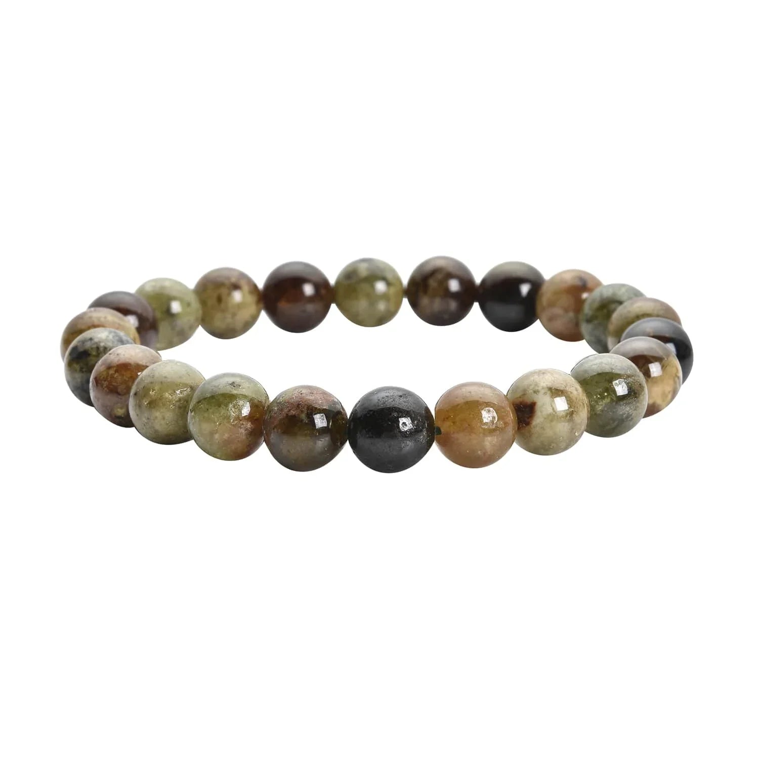 Sizehop LC Ct 155 Green Garnet 8-10mm Beaded Sizetretch Bracelet for Women Mothers Day Gifts for Mom