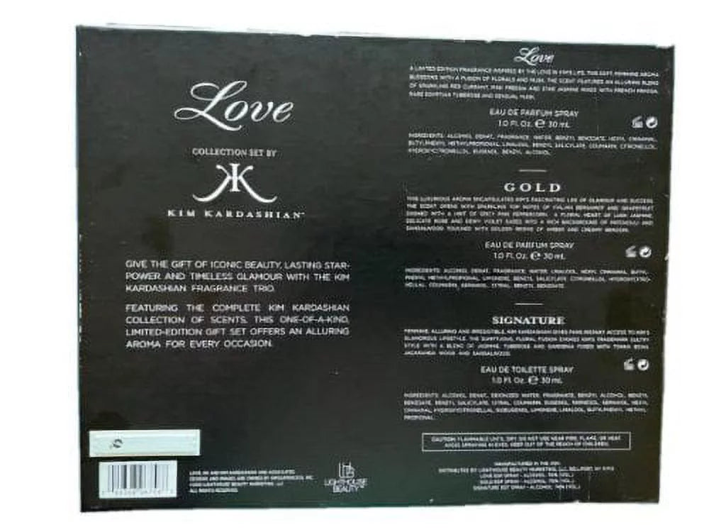 Kim Kardashian Love Collection Sizeet, 3 pc For Her