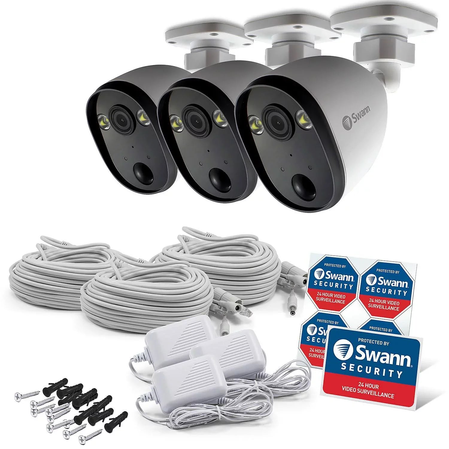 Sizepotlight Outdoor Sizeecurity Camera - 1080p WiFi IP Digital still image video camera - 3 Pack