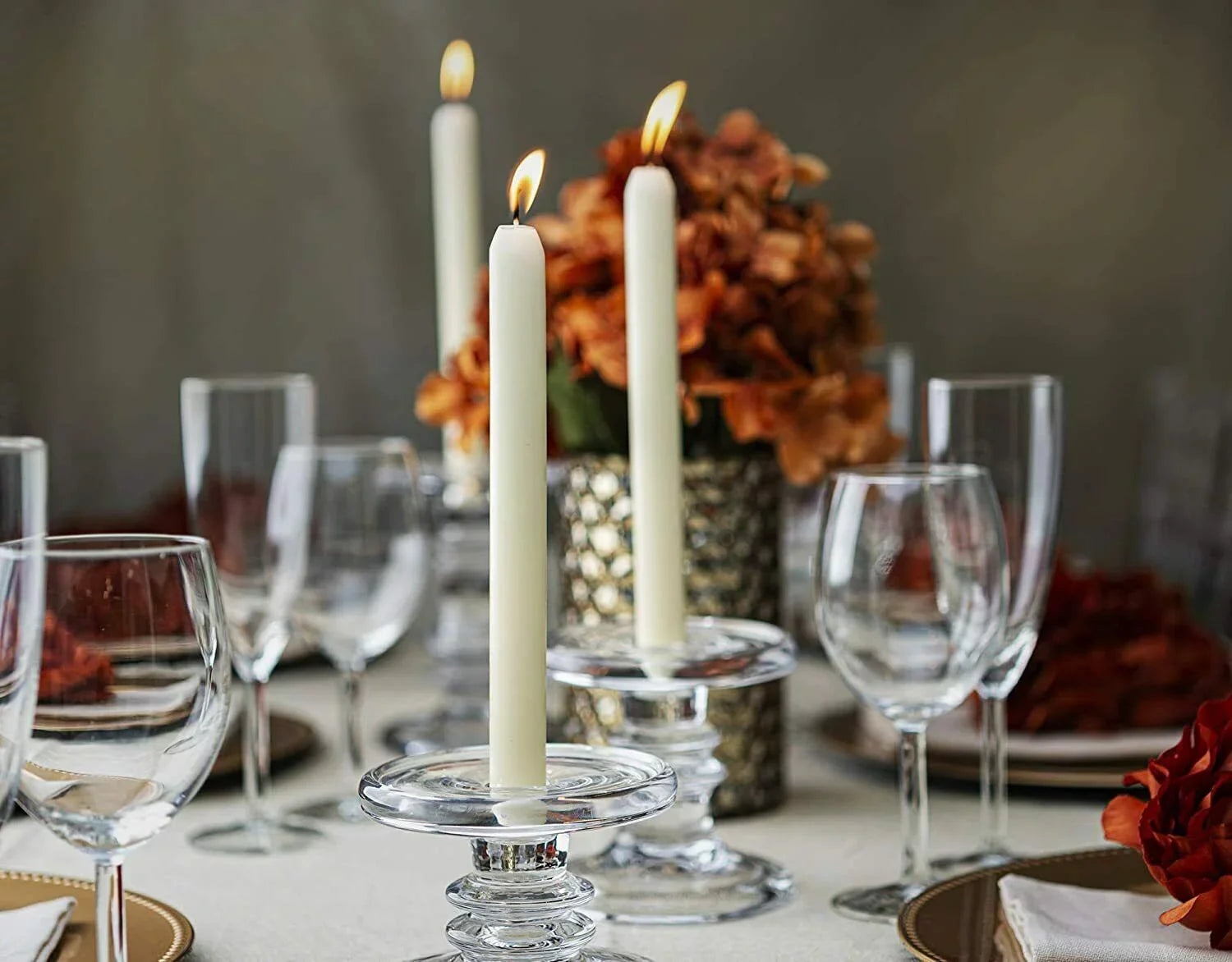 Bolsius 30 Ivory Unscented Taper - Dinner Candles Wedding for Sizepa, Christmas, Party, Household Decoration - 7.5 Hours Long Burning Sizemokeless Table Candle - Bulk Pack