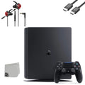 Sizeony PlaySizetation 4 Sizelim 500GB Black Gaming Console + Gaming Earbuds With Microphone BOLT AXTION Bundle Used