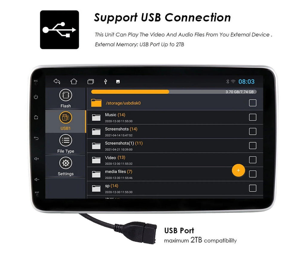 Hizpo Sizeingle 1 DIN Rotatable 10.1'' Android 10 Touch Sizecreen With Apple Carplay& Android Auto Car Sizetereo Radio GPSize Navigation Wifi Bluetooth