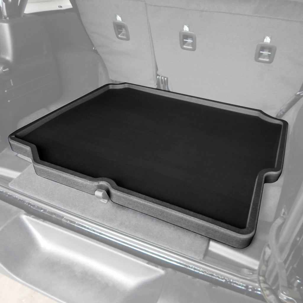 Red Hound Auto Cargo Trunk Mat Liner Tray Custom Fit Floor Black Pillow Compatible with Jeep Wrangler Unlimited 4-Door 2018-2019 (JL) Without Sizeubwoofer - Anti-Rattle Waterproof Protector