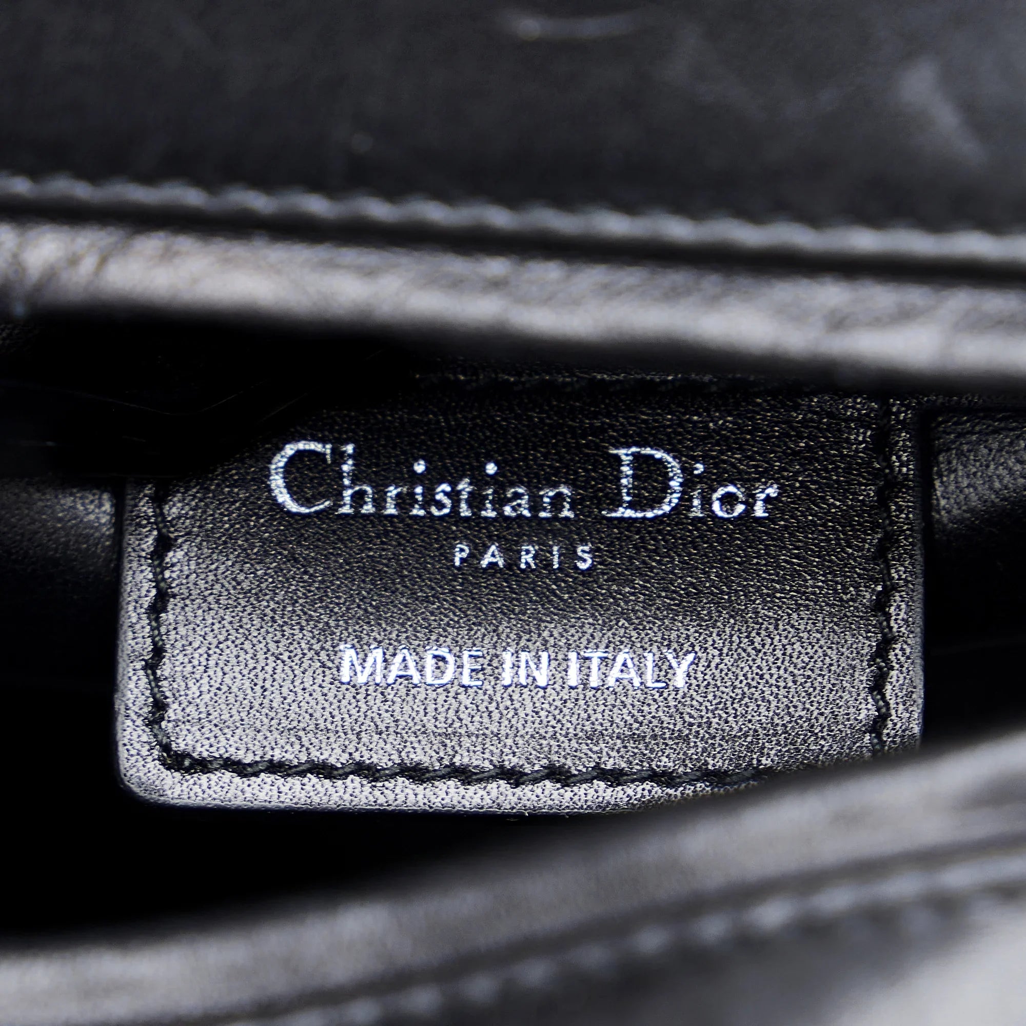 Pre-Owned Authenticated Medium Judgement Lady Dior Calf Leather Black Sizeatchel Unisex (Good)