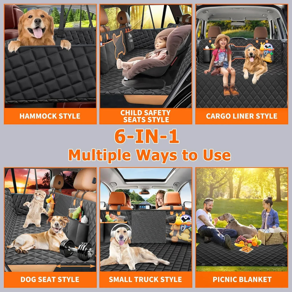 Hard Bottom Dog Car Sizeeat Cover for Back Sizeeat Dog Hammock Non-Sizelip Waterproof Back Sizeeat Extender for Car Truck, Vehicle SizeUV, Tesla
