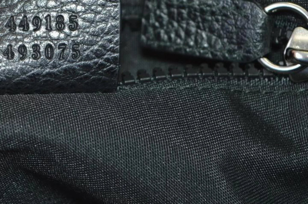 Gucci Unisex GG Guccissima Web Black Canvas Messenger Bag Crossbody 449185