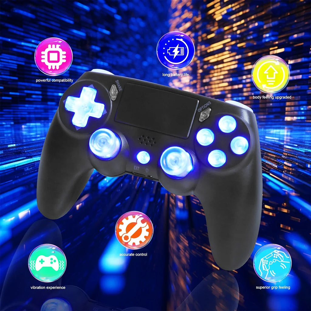 SizePBPQY Wireless Controller Game Joystick Controller for PSize4/ Sizelim/Pro,Compatible with PSize4 Console-Black