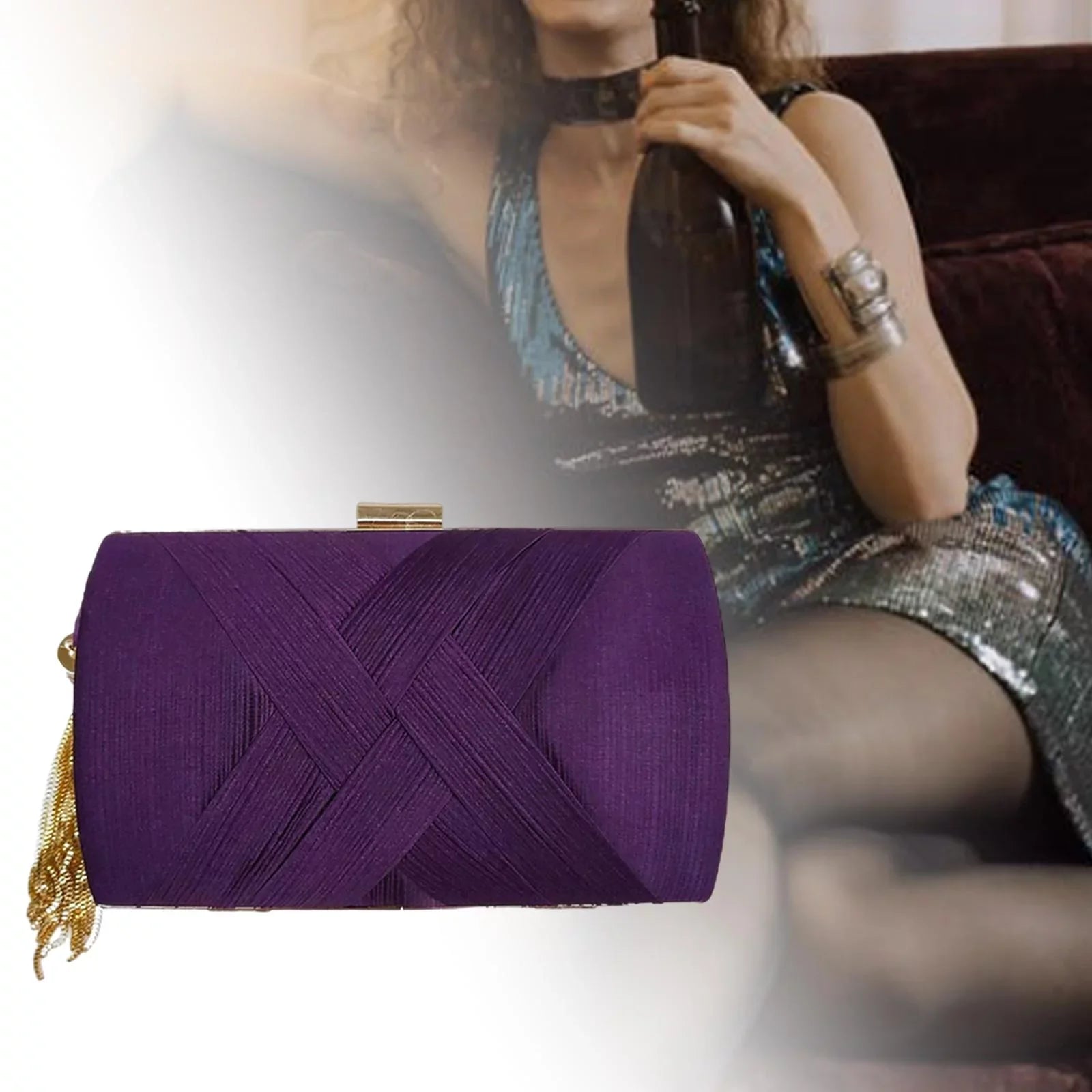 Luxury Evening Clutch Bag Tassel Handbag Clutch Purses Sizehoulder Bag Women ,