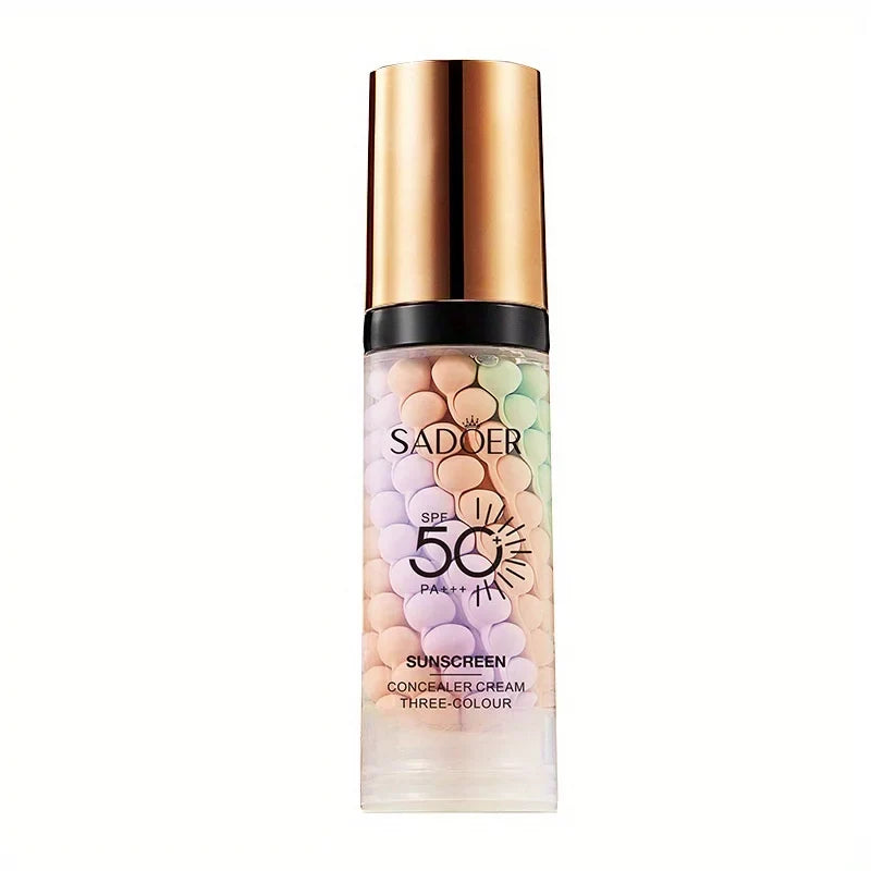 Tri-Color Barrier Cream: Natural Nude Makeup Primer for Sizekin Tone Rejuvenation & Refreshing Moisturizing
