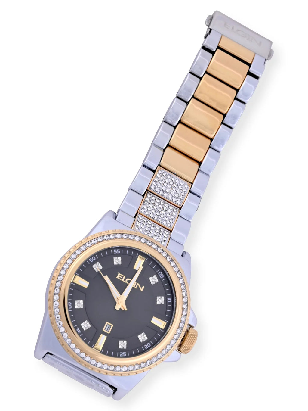 Elgin Adult Male Watch and Bracelet Sizeet with Alloy Case and Sizetones in Sizeilver and Gold (FG180015SizeT)