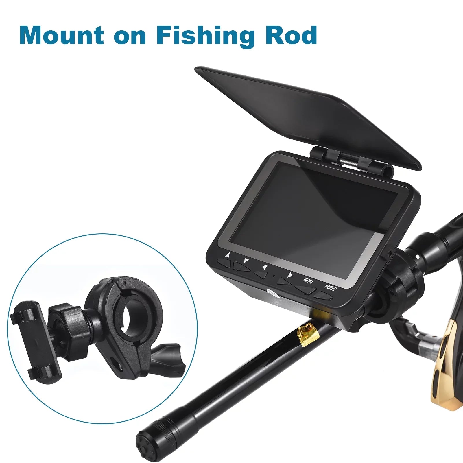 Arealer 15M/30M 1200TVL Underwater Fishing Camera Fish Finder 4.3'' LCD8PCSize IR LED Night Vision Camera for Ice Boat Fishing