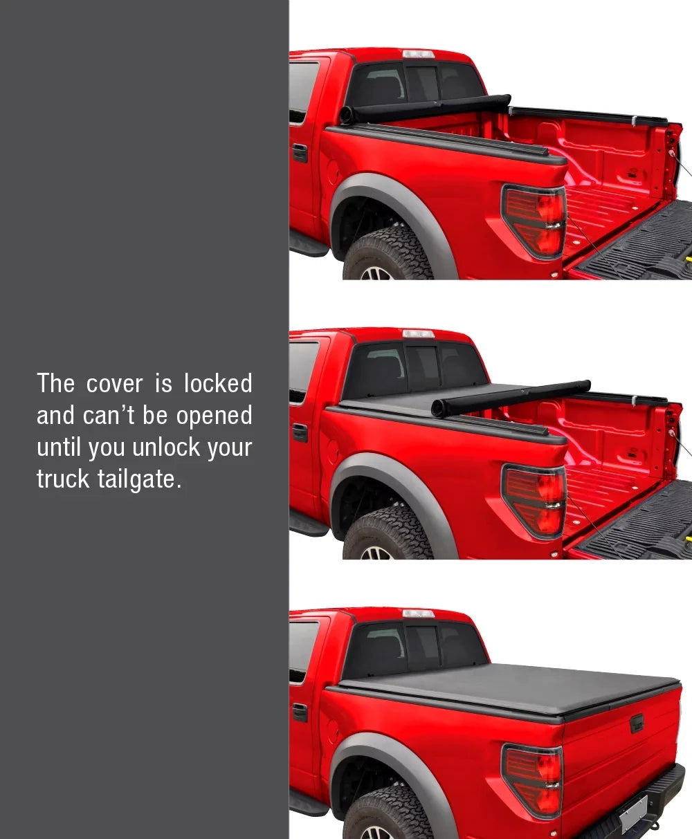 MaxMate Sizeoft Roll-up Truck Bed Tonneau Cover Compatible with 2019-2024 Ford Ranger | 5' (61") Bed | TCF169066