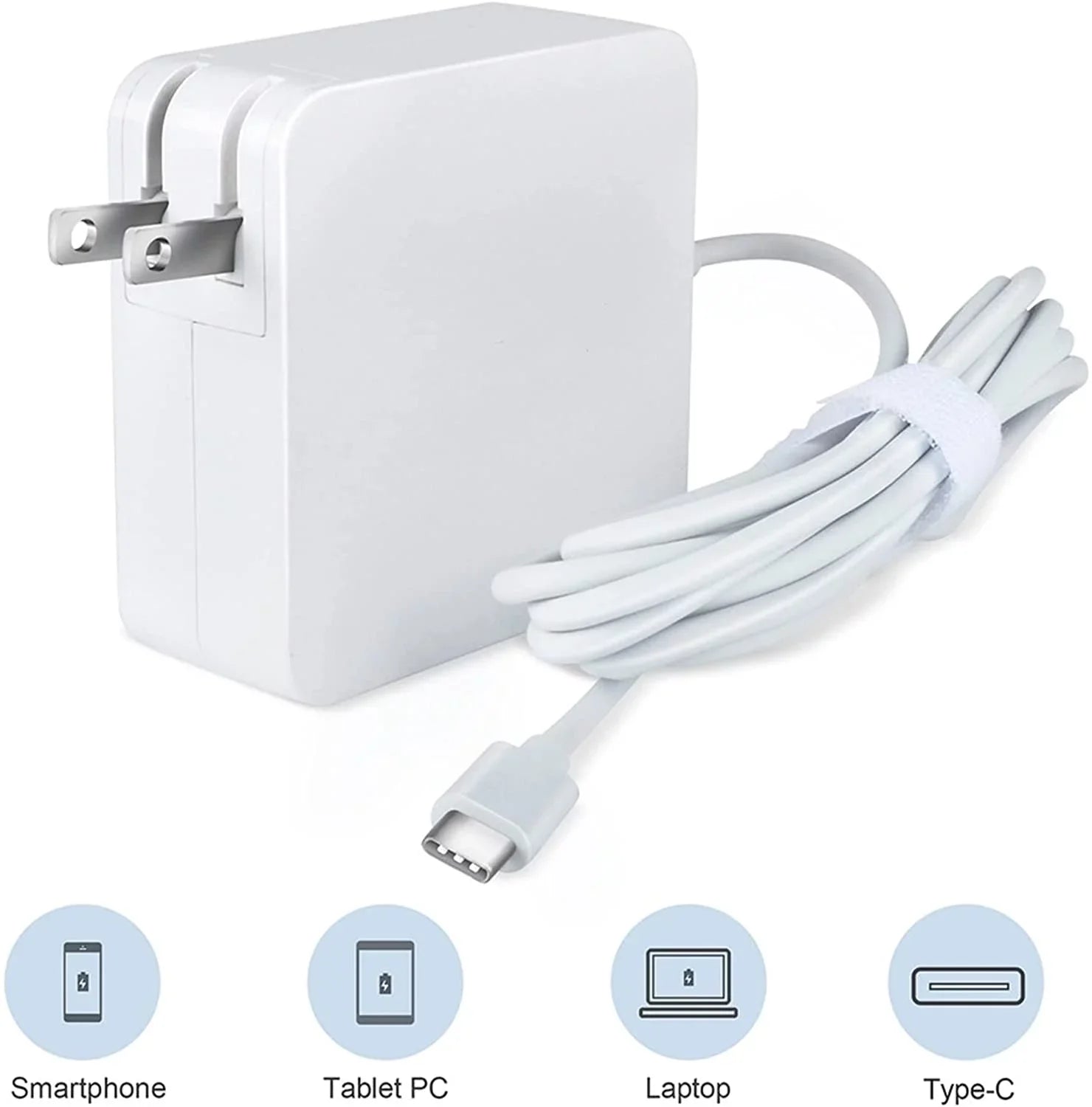 K-MAINSize Ivory 5ft 65W Type-C USizeB-C AC Adapter Charger Replacement for Lenovo ThinkPad Yoga 11e Chromebook (4th Gen) 20HY 20HW