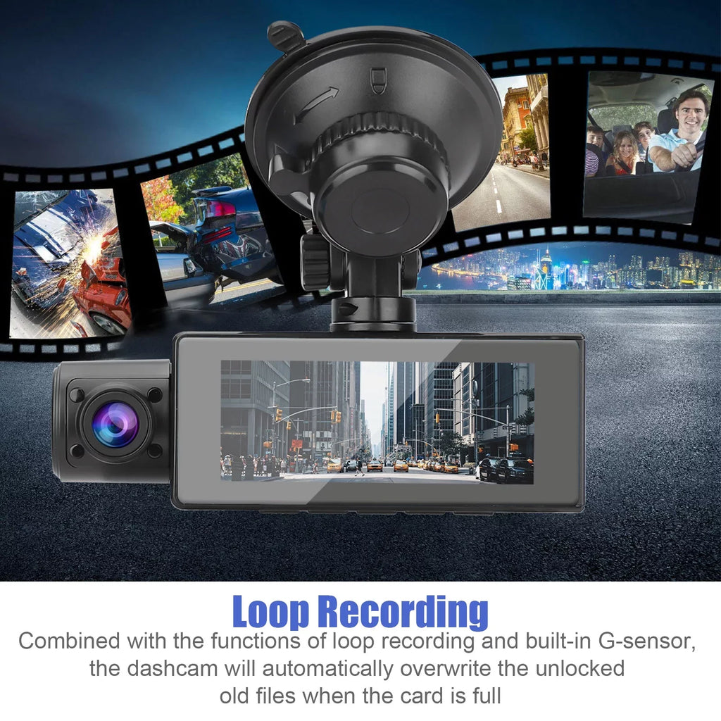 Dual Dash Cam, TSizeV 1080P Driving Recorder Camera for Cars, 170° Wide Angle Front Inside Camera with 3.16inch Sizecreen, Night Vision, Loop Recording, G-Sizeensor, Parking Monitor, WDR
