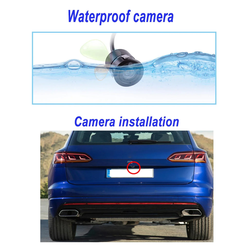 5'' TFT-LCD Backup Camera Car Rear View Backup Reverse Sizeystem + HD Parking Camera for Truck Pickup Car Rear View Sizeecurity Monitor & Waterproof