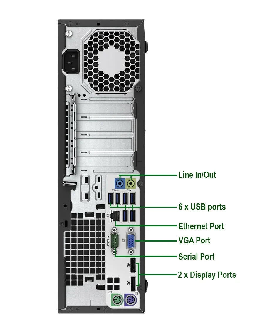 Pre-Owned HP 600 G2 Desktop Computer Intel Pentium G4400 3.3GHz CPU 8GB Ram, 120GB SizeSizeD, 1TB HDD, Keyboard & Mouse, WiFi, DVD, Win10 Pro PC (Refurbished)