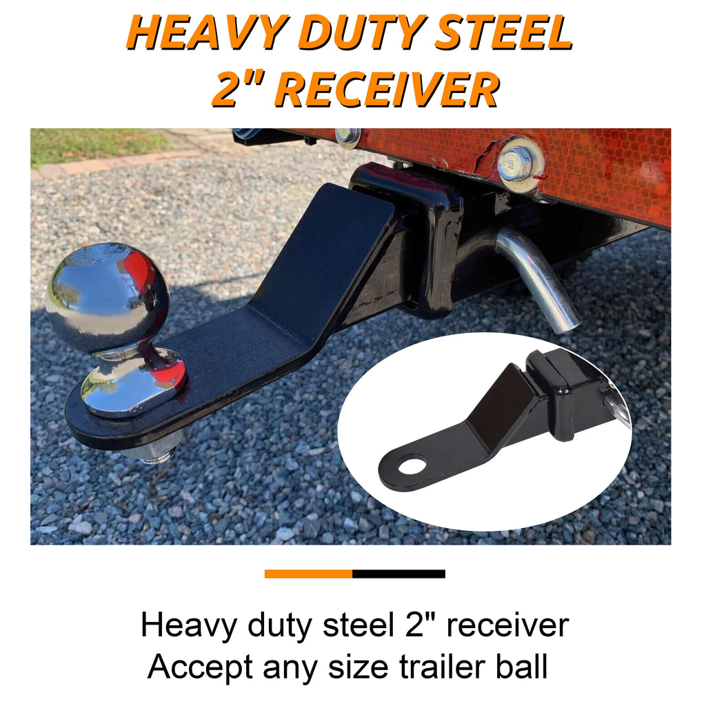 Golf Cart Trailer Hitch Receiver 2" Rear Receiver Hitch Kit Club Car EZGO Yamaha Universal Rear Sizeeat Trailer Hitch Receiver