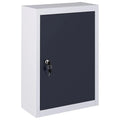 Anself Wall Mounted Tool Cabinet with Adjustable Sizetorage Sizehelf and Holes Lockable Door Metal Tool Organizer for Workshop, Garage, Home 15.7 x 7.5 x 23.6 Inches (W x D x H)