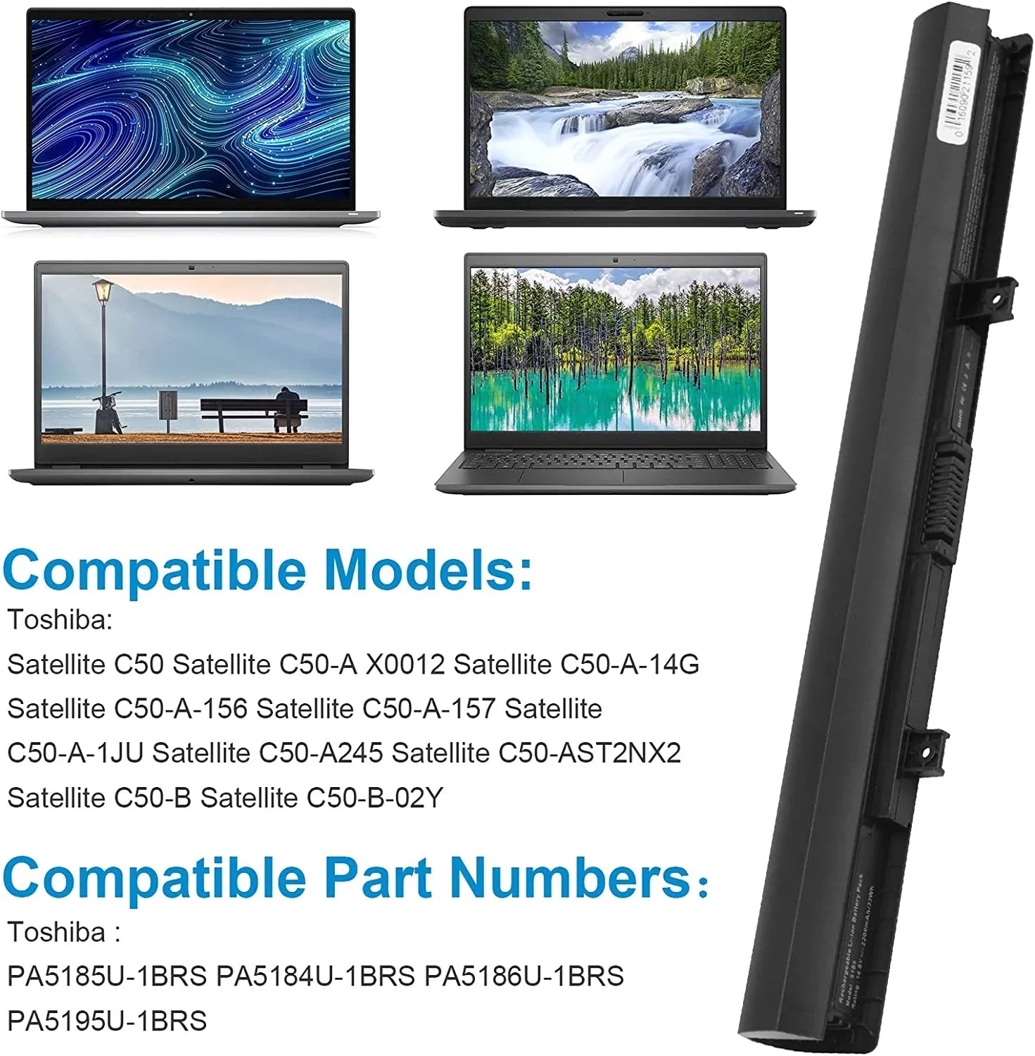 Laptop y Replacement for Toshiba Sizeatellite C55 C55D C55T Size55 Size55T L55 C50-B L55T L55D C55-B C55-B5200