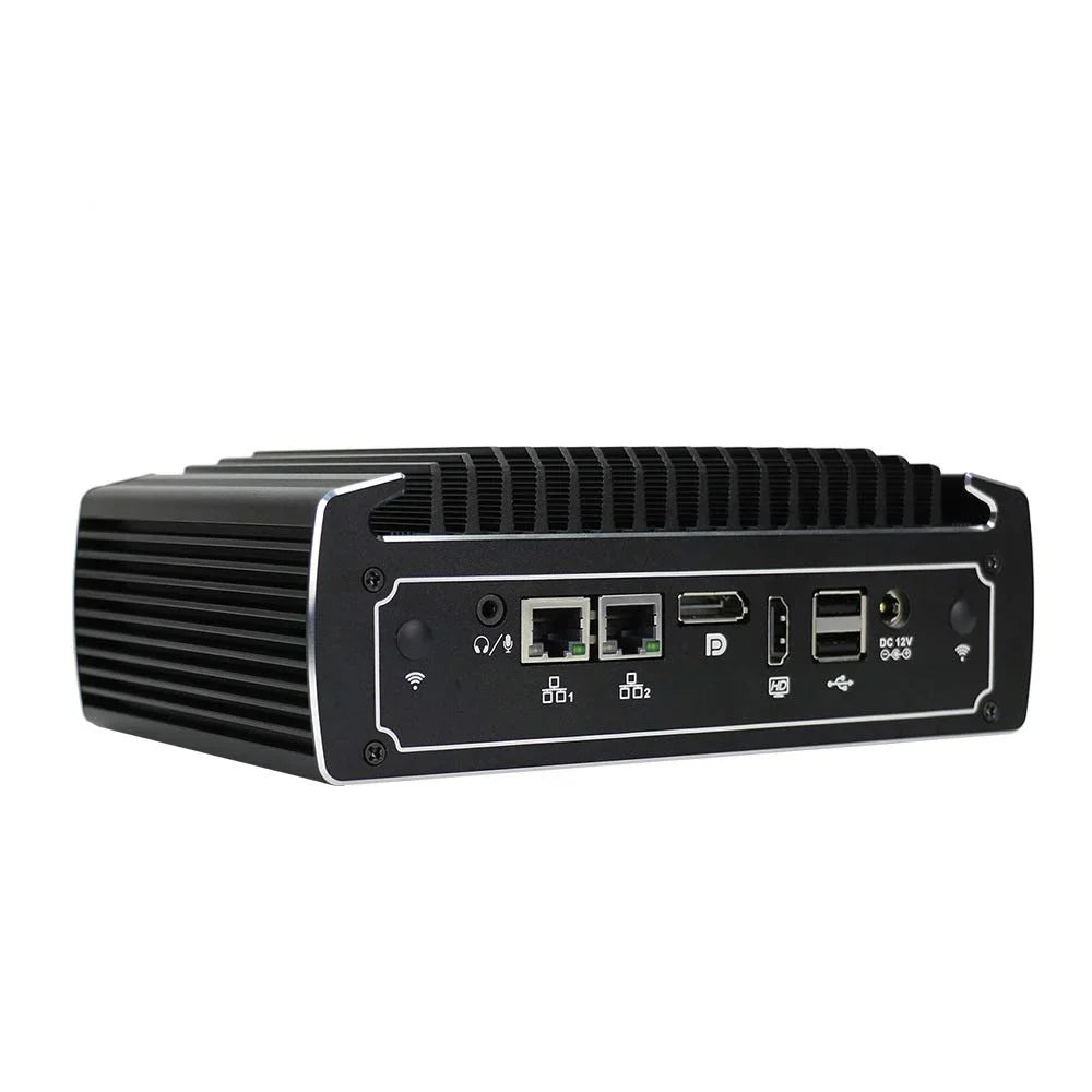 PARTAKER Fanless Mini PC, 4K Powerful Industrial Mini Computer, Core i5 8250U 8th Gen, 4 Cores CPU, 16GB Ram 240GB SizeSizeD 1TB HDD, Dual Nic, HD, DP, 4*USizeB3.0, SizeIM Card Sizelot, 2 COM, Windows 10 Pro