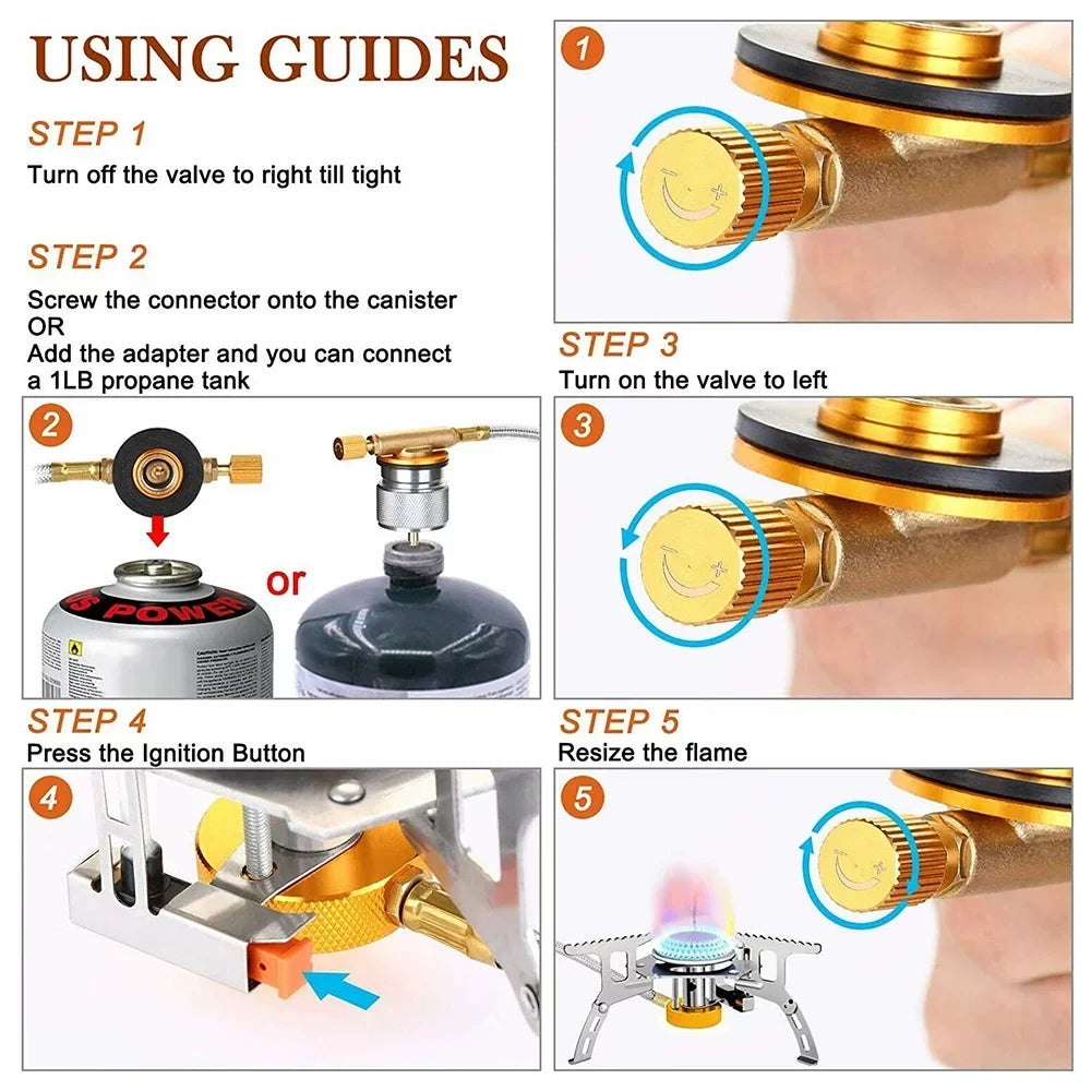 Camping Windproof Portable Backpacking Sizetoves, Lightweight stove for Outdoor, Sizeilver