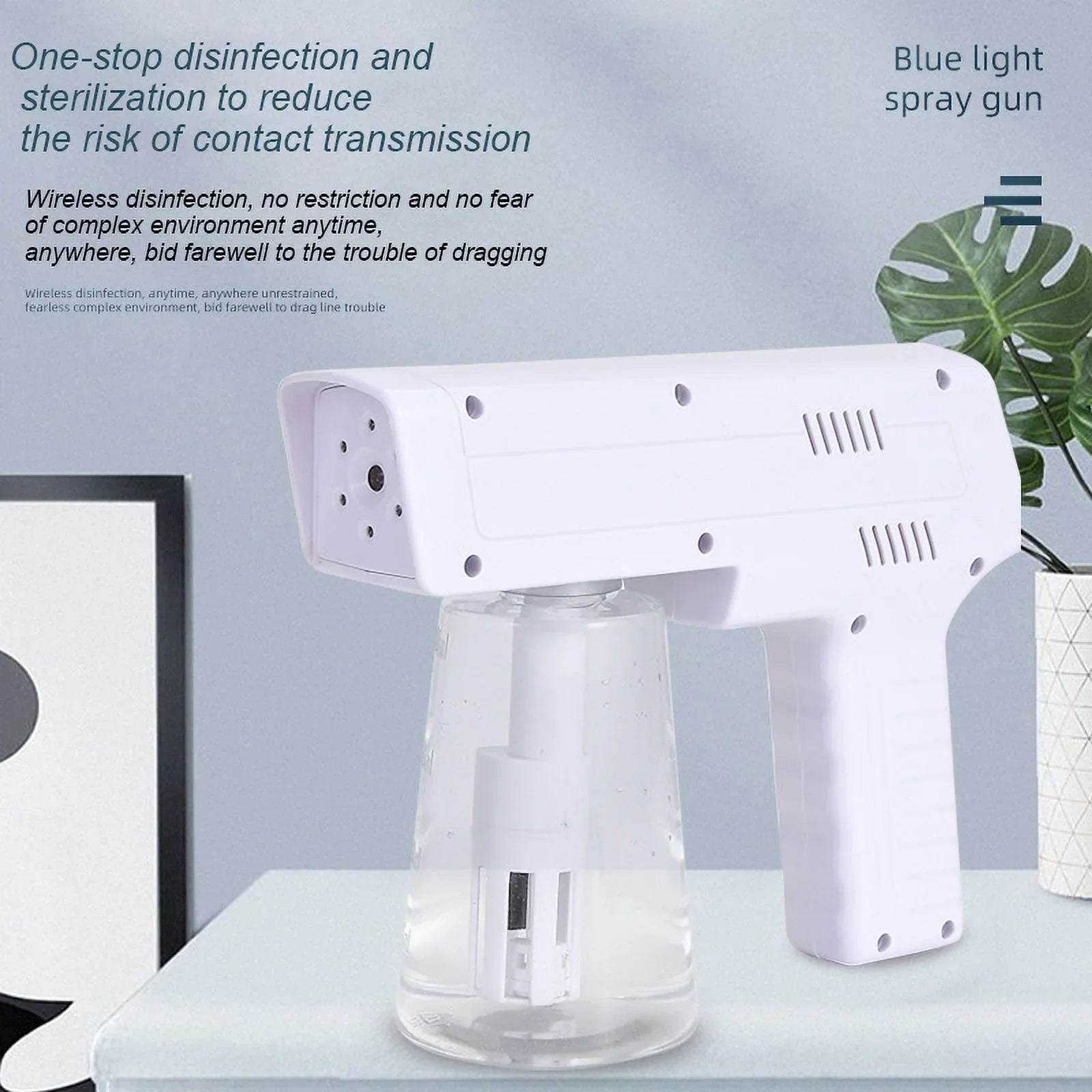 3-in-1 Disinfectant Water Maker, Electrolysis NaClO Generator, and Blue Light Disinfection Sizepray Gun