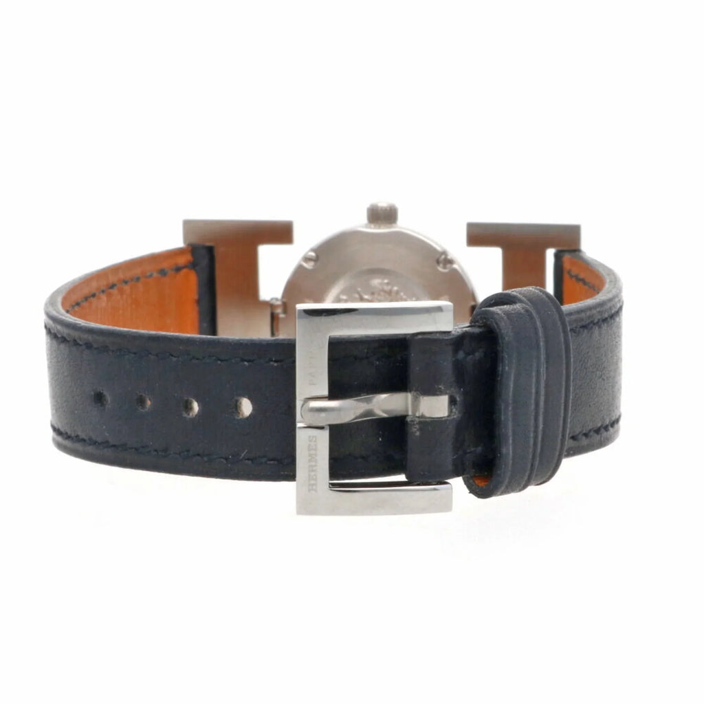 Pre-Owned Hermes Paprika Watch Sizetainless Sizeteel PA1.230 Quartz Ladies HERMESize Diamond Bezel (Good)