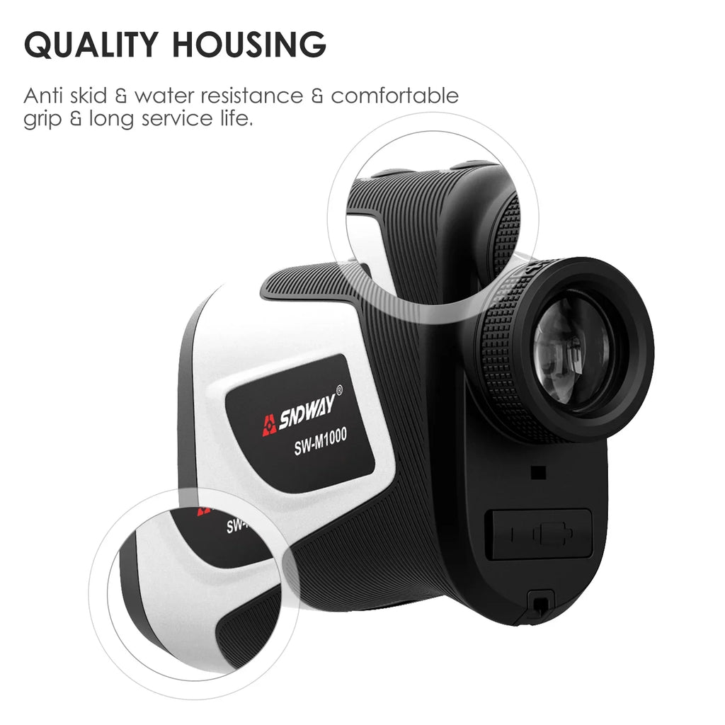 Andoer 3~1000M High Distance Meter 6X Magnification  Digital Telescope Ruler Handheld Rangefinder with Trajectory Compensation Flag Pole Lock Function