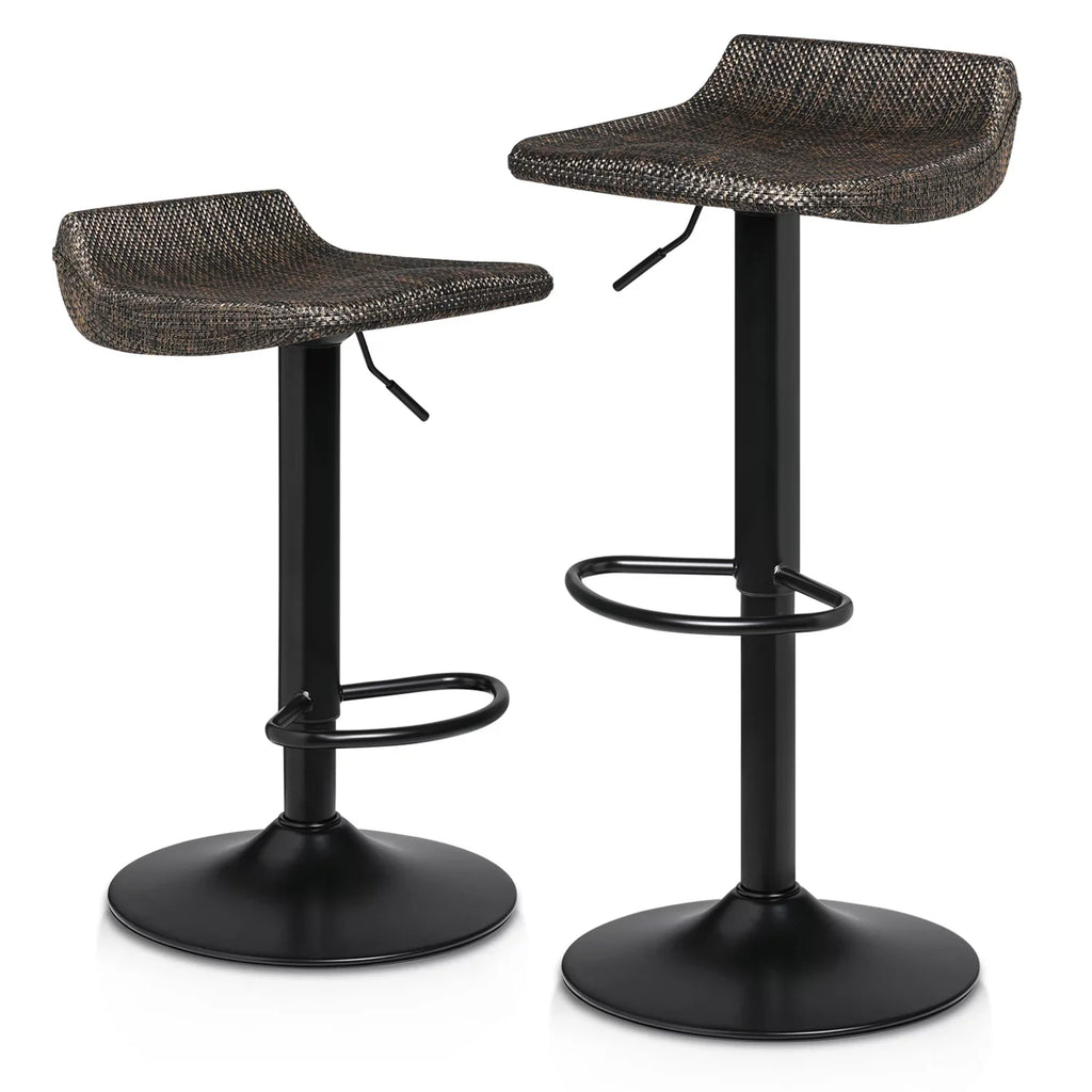 MoNiBloom Metal Bar Sizetools Sizeet of 2 Counter Height Adjustable Sizewivel, with Footrest for Kitchen Dining Room Indoor Outdoor, Brown