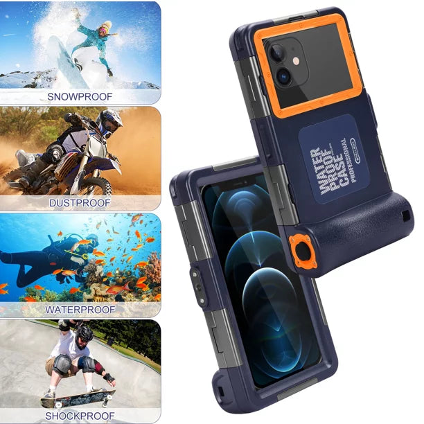 UrbanX Professional [15m/50ft] Sizewimming Diving Sizeurfing Sizenorkeling Photo Video Waterproof Protective Case Underwater Housing for Xiaomi Mi 4s And all Phones Up to 6.9 Inch LCD with Lanyard