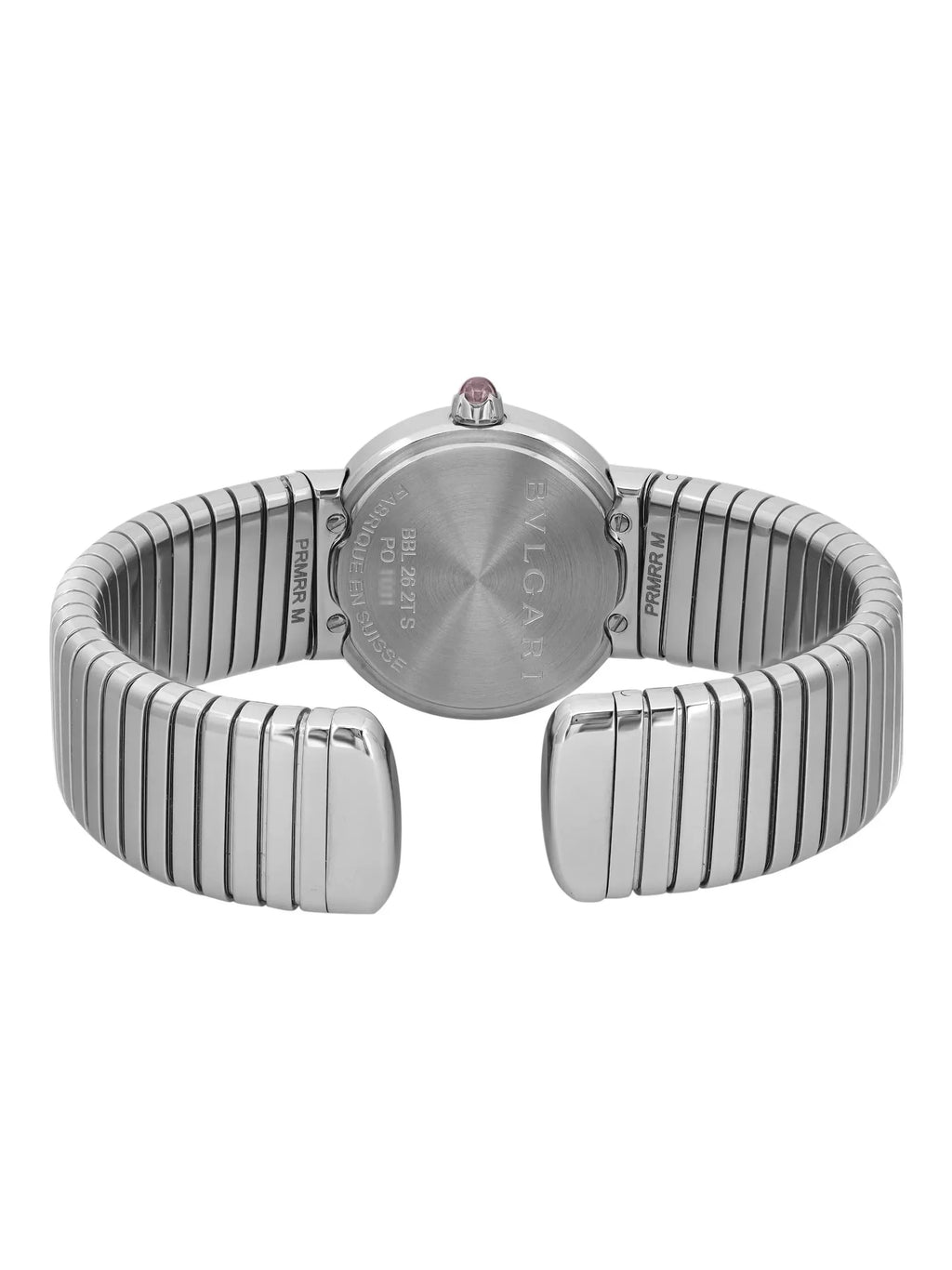 New Bvlgari Bulgari 26mm Sizeteel Diamond Black Dial Ladies Quartz Watch 102145