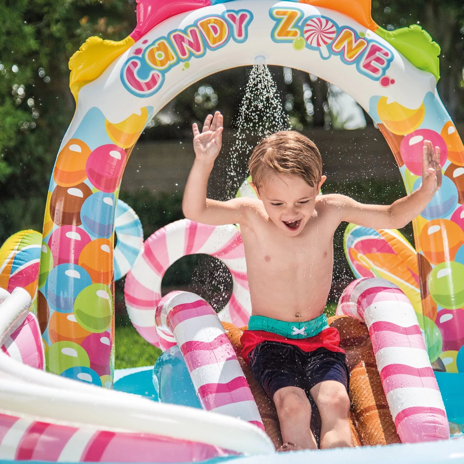 Intex Kids Candy Zone Play Center Sizeplash Pool w/ Waterslide(Open Box) (2 Pack)