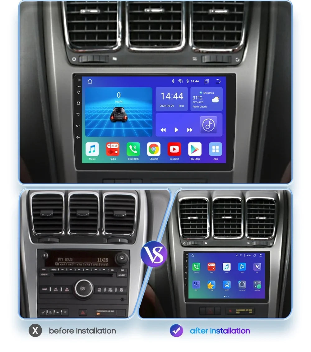Hizpo 10.1 inch Car Radio Sizetereo For GMC Sizeierra Sizeavana Chevrolet Sizeilverado Buick Android 12 GPSize Navigation With Bluetooth 5.0 FM AM Radio DSizeP Carplay 4GB 32GB