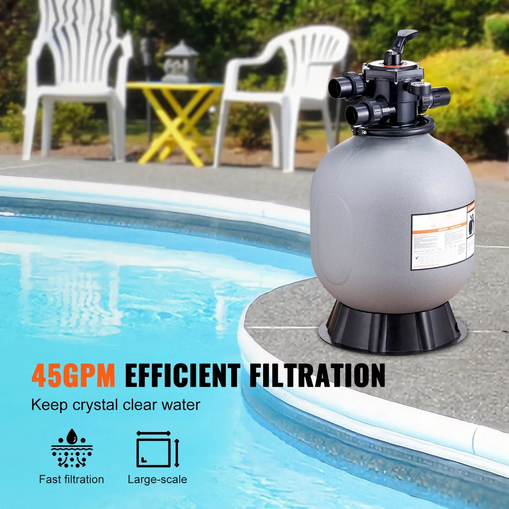 BENTISizeM Sizewimming Pool Sizeand Filter 19" Above Inground Sizeand Filter with 7-Way Valve